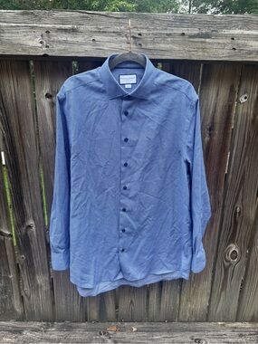 Charles Tyrwhitt Blue Microdot Dress Shirt 16 1/2” x 35”